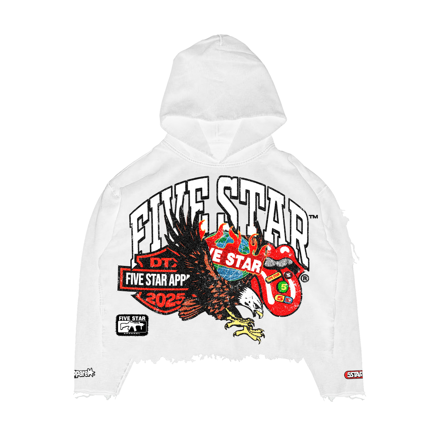 Five Star Apparel Oversized Cropped Hoodie