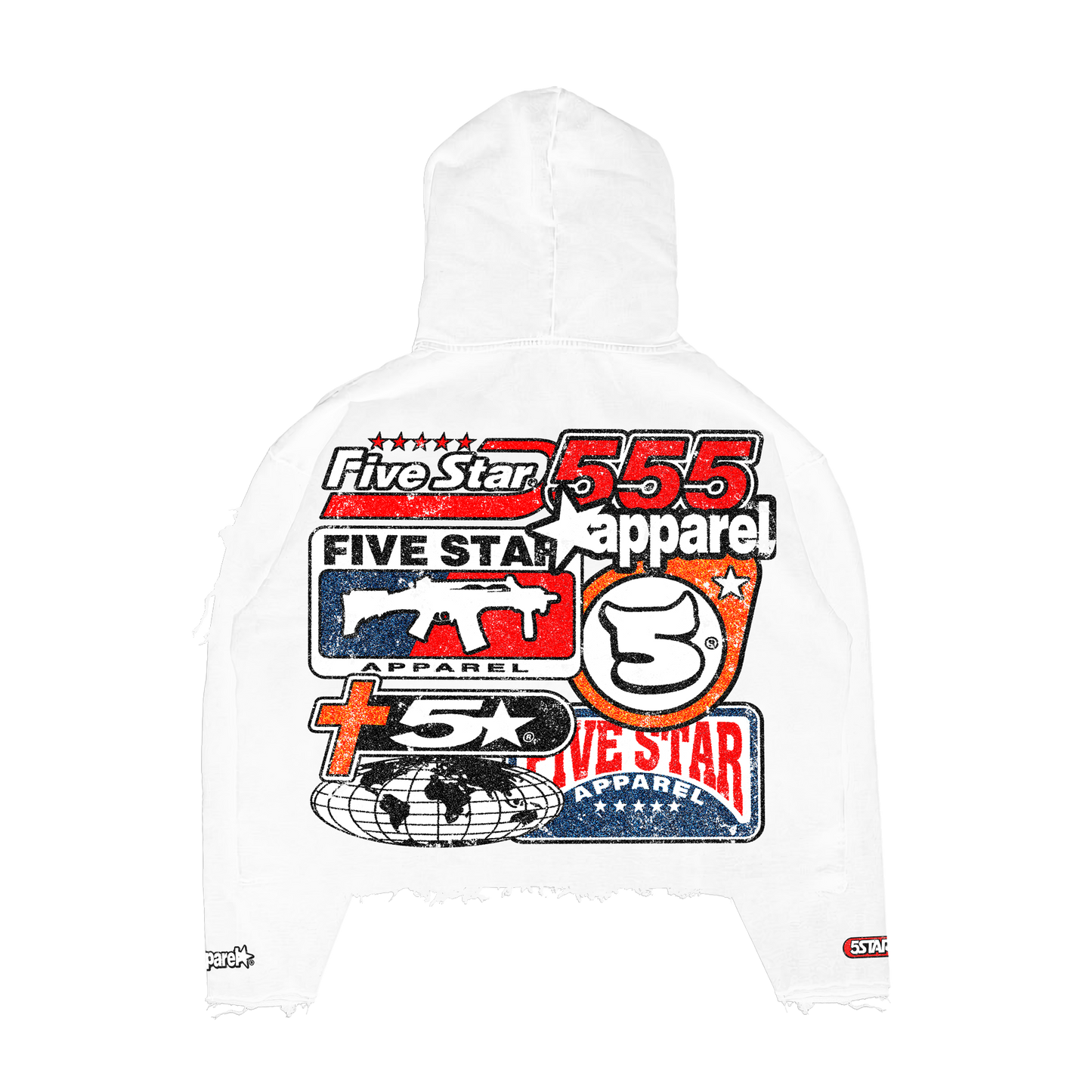 Five Star Apparel Oversized Cropped Hoodie